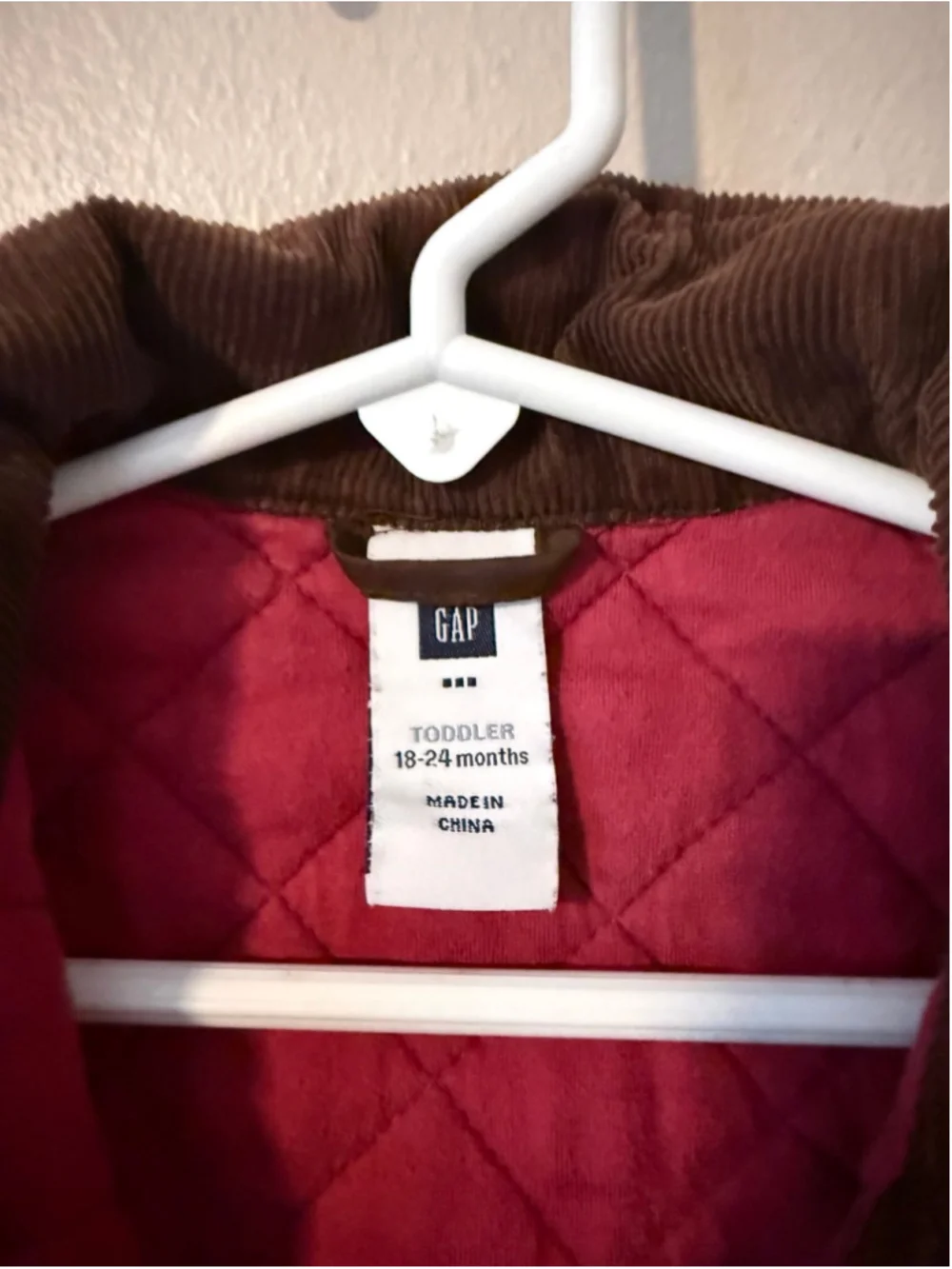 Girls Quilted Brown Jacket with Pink Lining